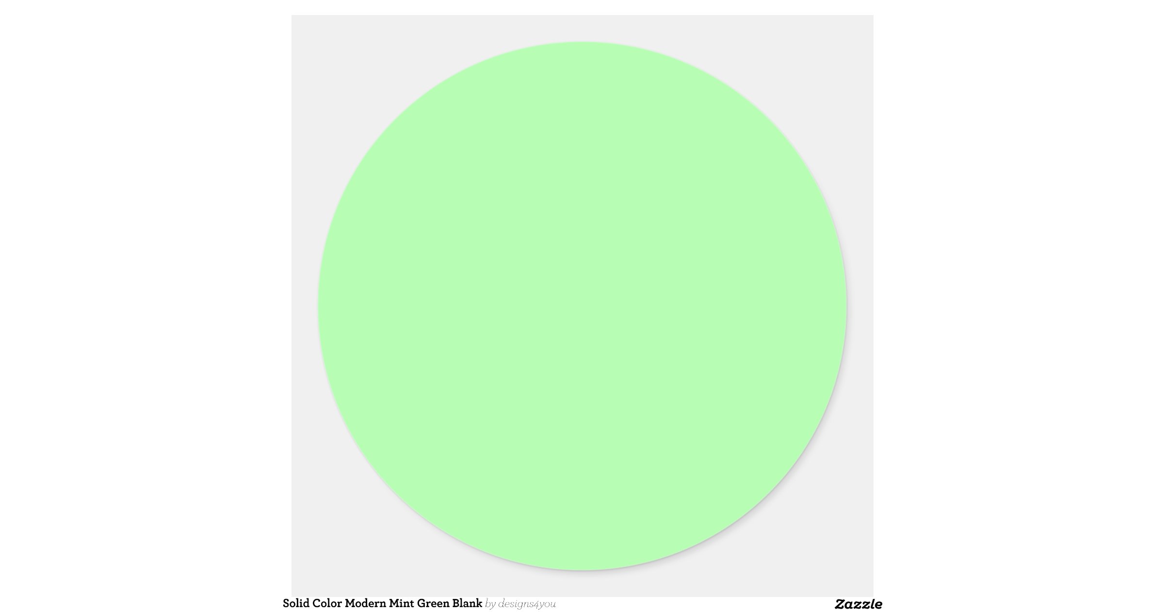 Mint Green Round Sticker | Zazzle