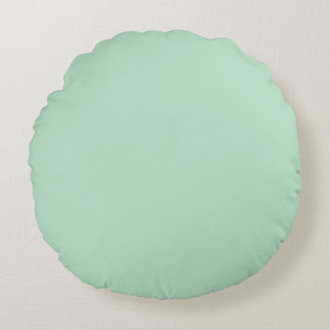 Mint Green Round Throw Pillow (Front)