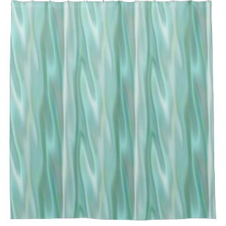 Mint Green Satin Look Shower Curtain