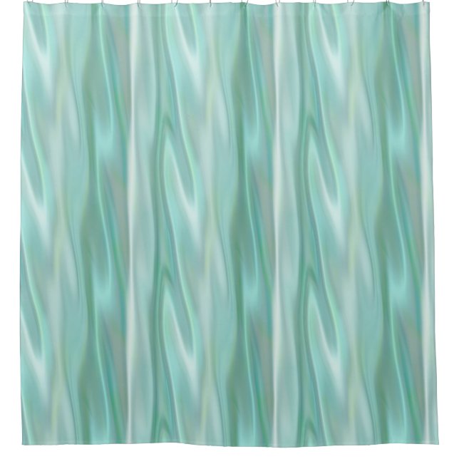 Mint Green Satin Look Shower Curtain (Front)