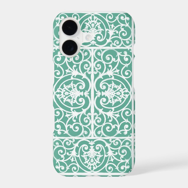 Mint green scrollwork pattern (Back)
