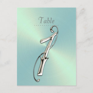 Mint Green Sheen Table Number Postcard
