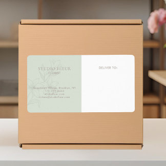Mint Green | Simple Modern Florist Shipping Labels