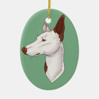 Mint Green Smooth Ibizan Hound Ornament