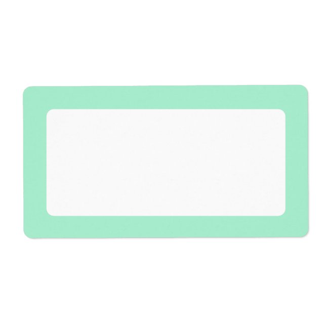 Mint green solid colour border blank (Front)