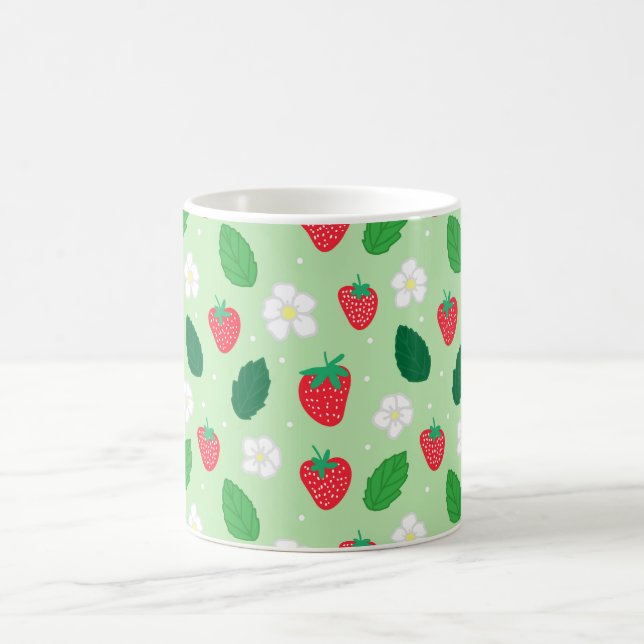 Mint Green Strawberry Coffee Mug (Center)