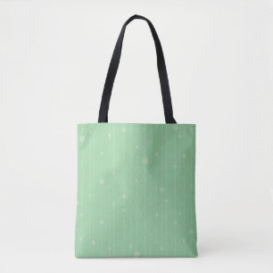 Mint green stripes and dots modern eco design tote bag