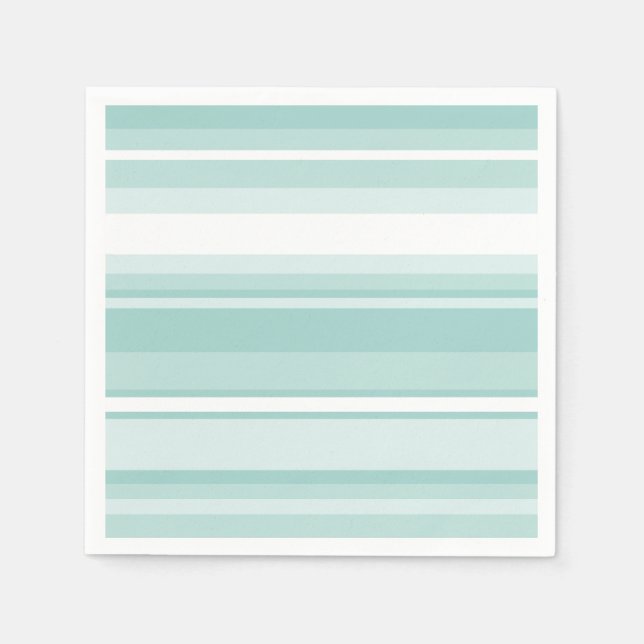 Mint green stripes napkin (Front)