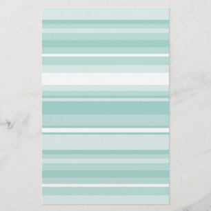 Mint green stripes stationery