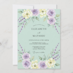 Mint Green Sublime Spring Wedding Invitation