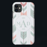 Mint Green Tribal Pattern Monogram iPhone 5 Case<br><div class="desc">Mint Green Tribal Pattern Monogram iPhone 5 Case</div>