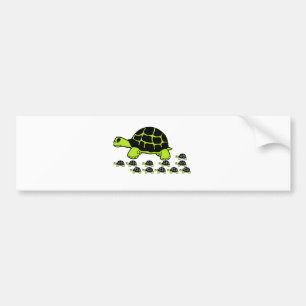 mint green turles bumper sticker