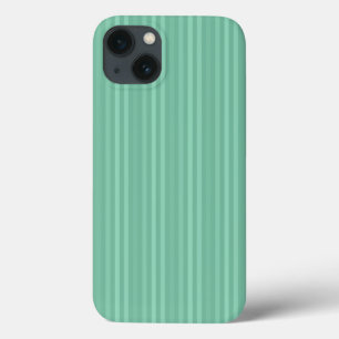 Mint Green Vertical Stripes Pattern iPhone 13 Case