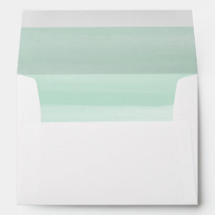 Mint Green Watercolor Return Address Envelope