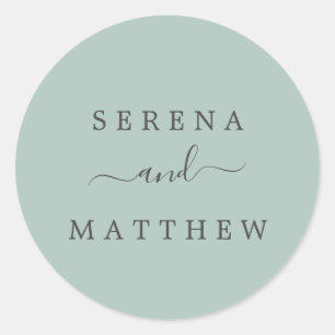 Mint Green Wedding Envelope Seals