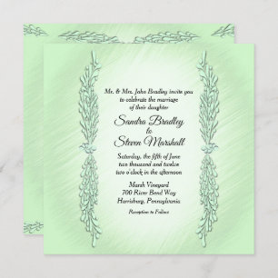 Mint Green Wedding Invitation