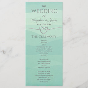 Mint Green Wedding Programme