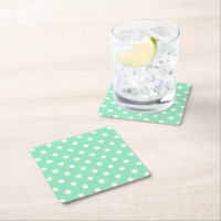 Mint Green White Dotted Elegant Vintage Trendy