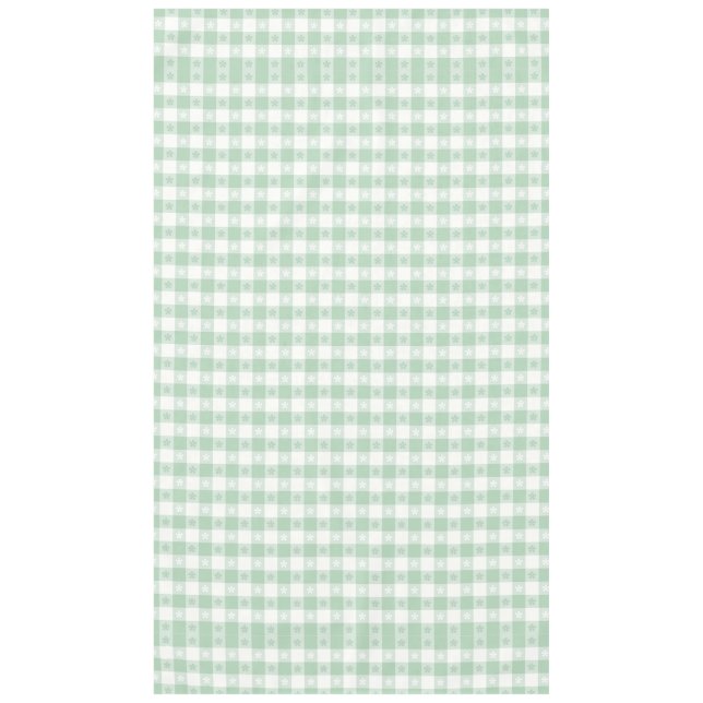 mint green,white,gingham,floral,country chic,girly tablecloth (Front)