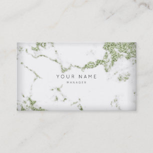 Mint Green White Gray Carrara Marble Appointment Card