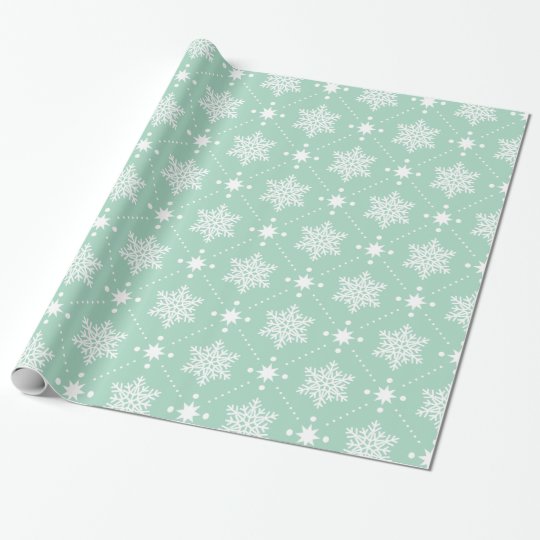 mint green christmas wrapping paper