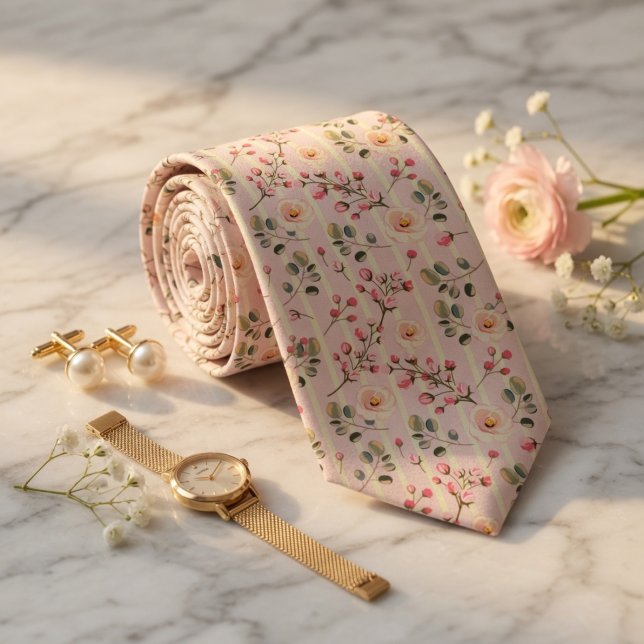 Mint Green Wildflower Tie (Creator Uploaded)