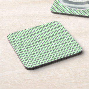 Mint Green with Grey Polka Dots by Shirley Taylor Coaster