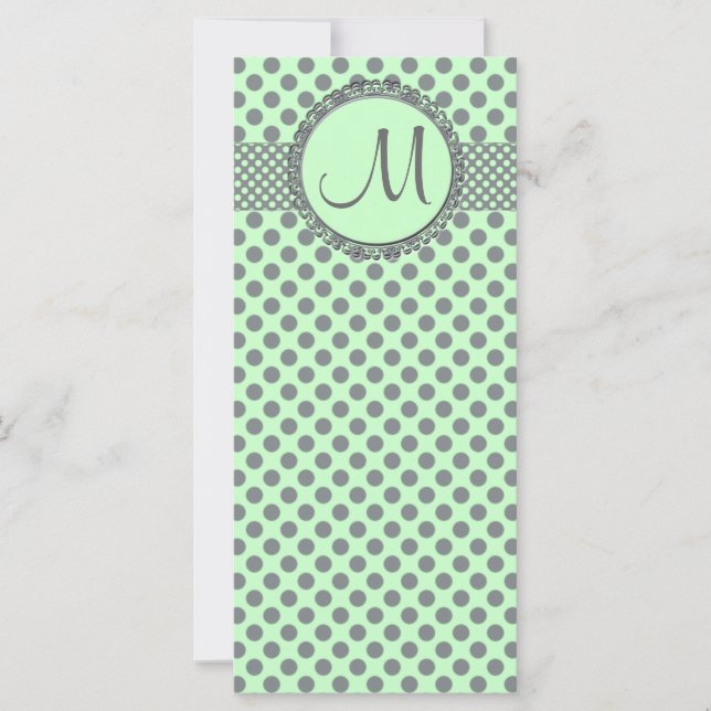 Mint Green with Grey Polka Dots-Monogram STaylor (Front)