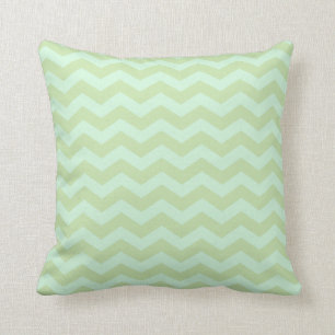 Mint Green Zig Zag Pattern Cushion