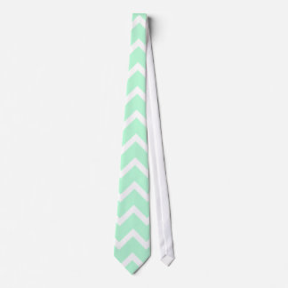 Mint Green Zigzag Chevron Stripes. Tie