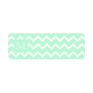Mint Green Zigzag with Custom Monogram.