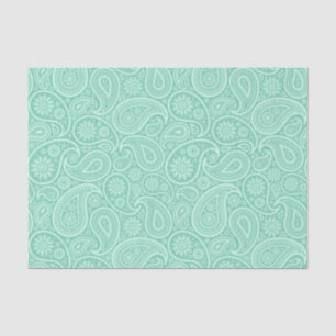 Mint-gren tones paisley pattern tissue paper