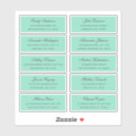 Mint guests names address. Wedding shipping labels<br><div class="desc">Mint shipping address sticker for each guest.</div>