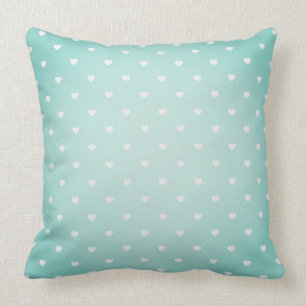 Mint Heart Pattern Cushion