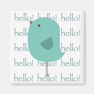 Mint Hello Bird Magnet