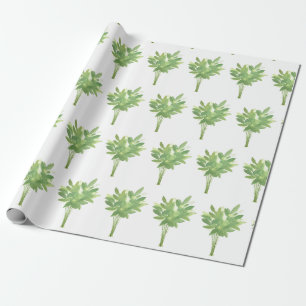 Mint herbs botanical garden watercolor pattern  wrapping paper
