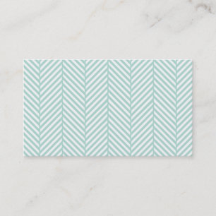 Mint Herringbone Business Card Template