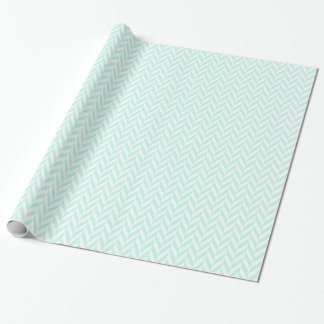 mint herringbone wrapping paper