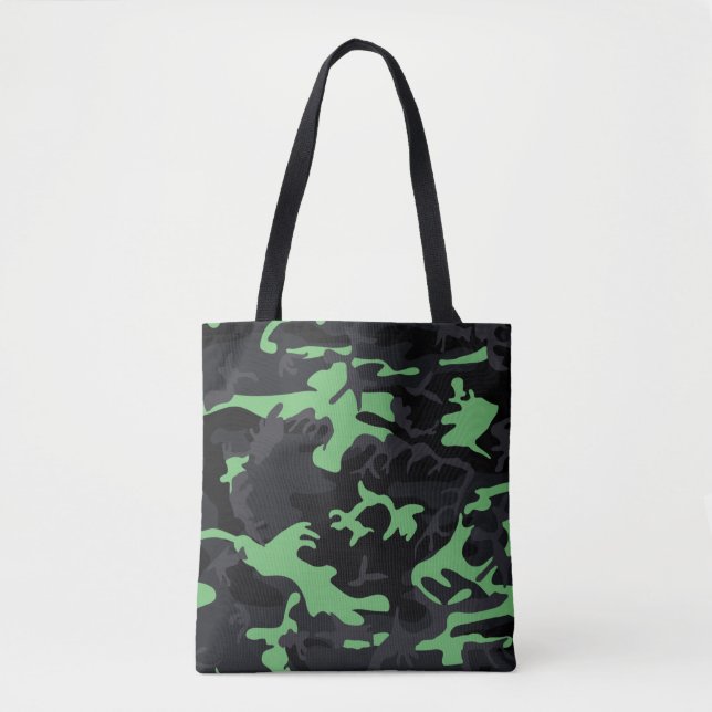 Mint Highlights Camo Tote Bag (Front)