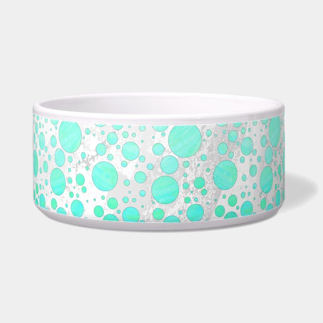 Mint Ice Aqua Blue Polka Dots (Right)