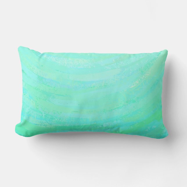 Mint Ice Blue Lumbar Cushion (Front)