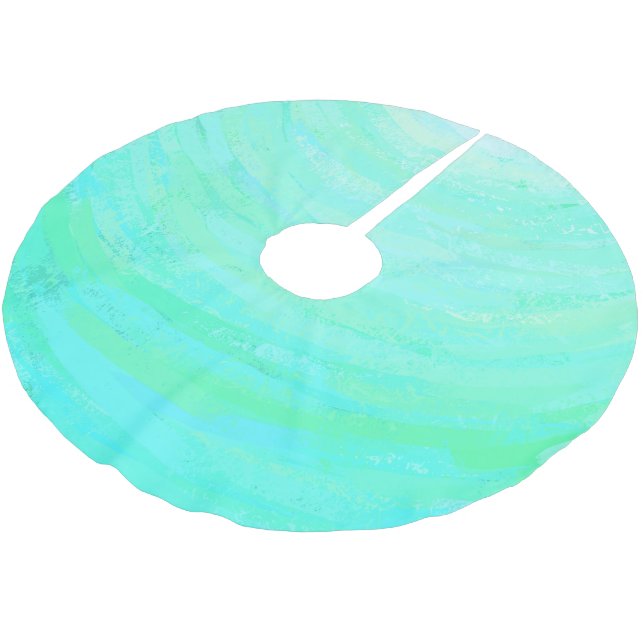 Mint Ice Brushed Polyester Tree Skirt (Angled)
