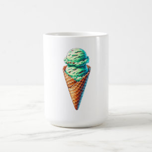 Mint ice cream coffee mug