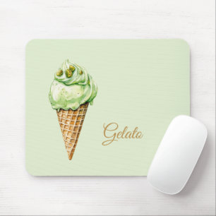 Mint Ice Cream Gelato Birthday Mouse Mat