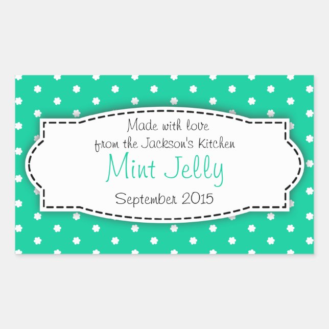 Mint Jelly food label sticker (Front)