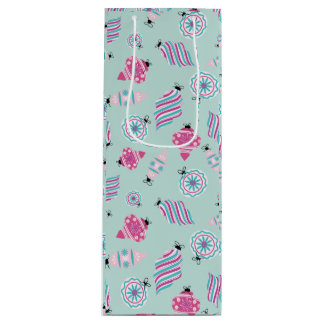 Mint Jolly Baubles Wine Gift Bag