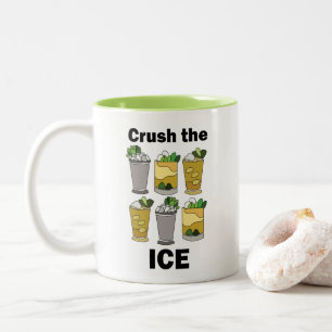 Mint Julep Cocktail Crush The Ice Funny Two-Tone Coffee Mug