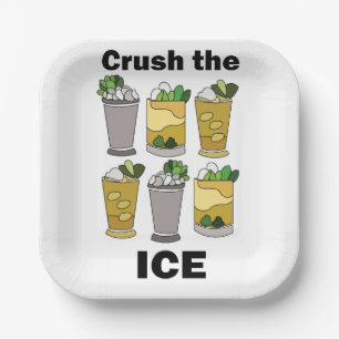 Mint Julep Cocktail Crush The Ice Party Paper Plate