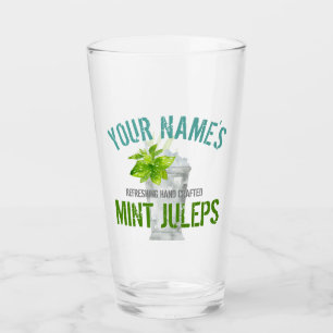 Mint Julep Personalised Glass