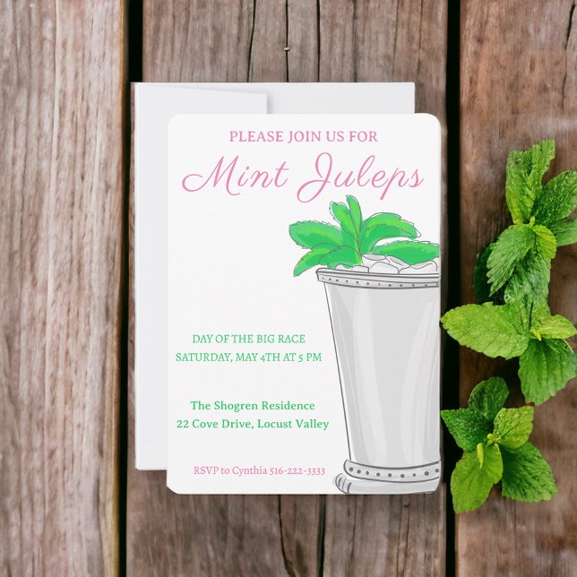 Mint Juleps Horse Race Derby Day Invitation (Creator Uploaded)